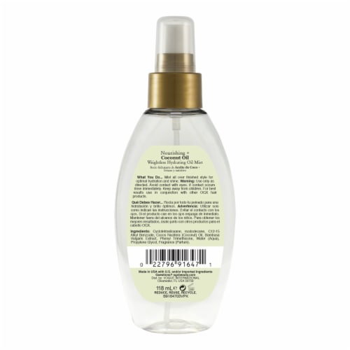 OGX® Nourishing + Coconut Oil Hydrating Mist Perspective: bottom
