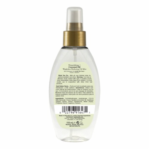 OGX® Nourishing + Coconut Oil Hydrating Mist Perspective: bottom