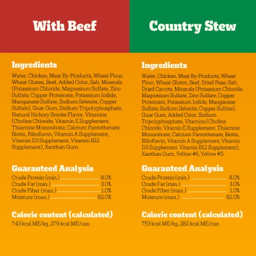 Pedigree Choice Cuts In Gravy Adult Canned Soft Wet Dog Food Beef & Country Stew Variety Pack Perspective: bottom