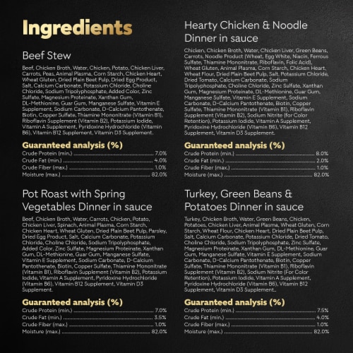 Cesar Home Delights Soft Wet Dog Food Beef Stew Chicken Noodle Pot Roast & Turkey Variety Pack Perspective: bottom