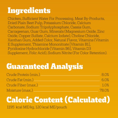 Pedigree Chopped Ground Dinner With Hearty Chicken Adult Soft Wet Dog Food Pouch Perspective: bottom