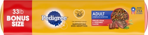 Pedigree® Adult Complete Nutrition Grilled Steak & Vegetable Flavor Dry Dog Food Bonus Size Perspective: bottom