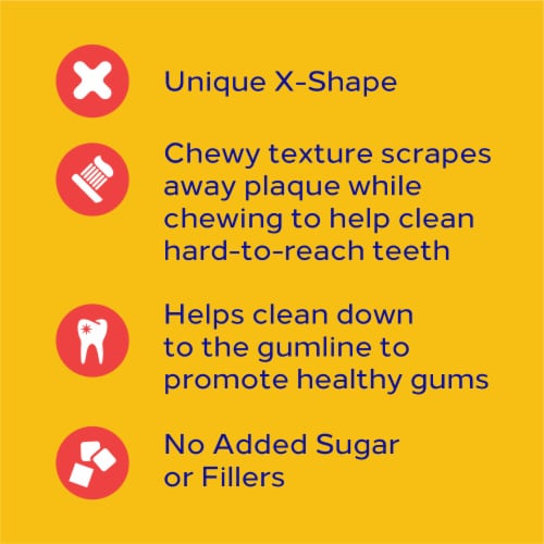 Pedigree Dentastix Adult Toy/Small Dog Dental Chew Dog Treats Beef Flavor Perspective: bottom