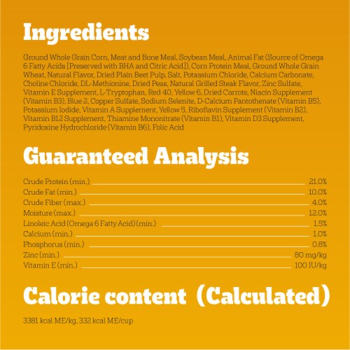 Pedigree Complete Nutrition Adult Dry Dog Food Grilled Steak & Vegetable Flavor Perspective: bottom