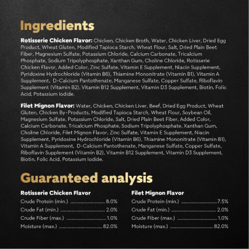 Cesar Filets in Gravy Filet Mignon and Rotisserie Chicken Wet Dog Food Variety Pack Mini-Pouches Perspective: bottom