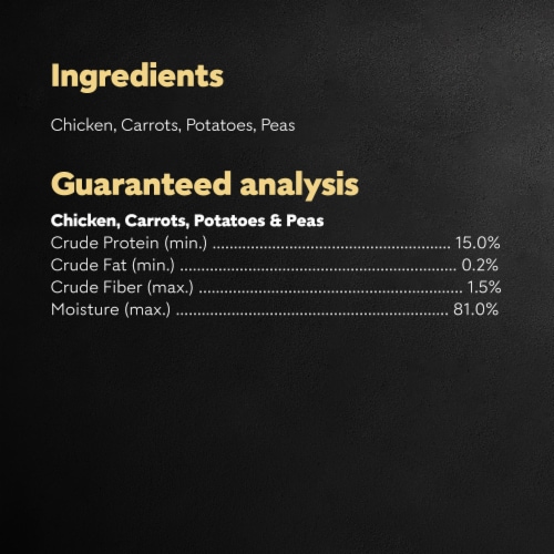 Cesar Simply Crafted Chicken, Carrots, Potatoes & Peas Canine Cuisine Complement 8.81 oz Perspective: bottom