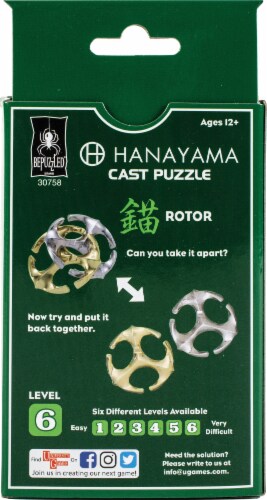 Hanayama Rotor Level 6 Cast Puzzle Perspective: bottom