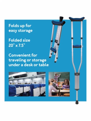 Carex Folding Crutches Perspective: bottom
