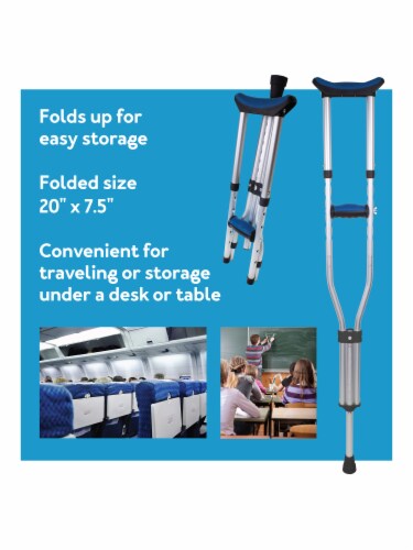 Carex Folding Crutches Perspective: bottom