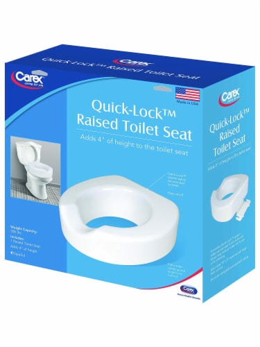 Carex Quick-Lock Rasied Toilet Seat Perspective: bottom