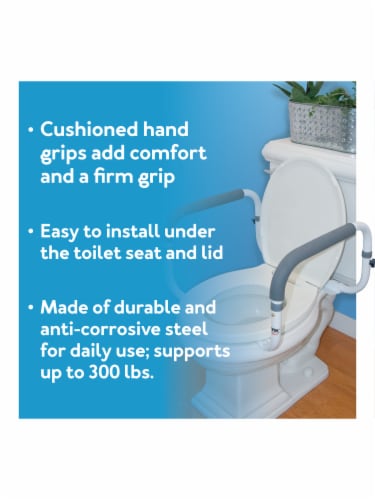 Carex® Toliet Support Rail Perspective: bottom