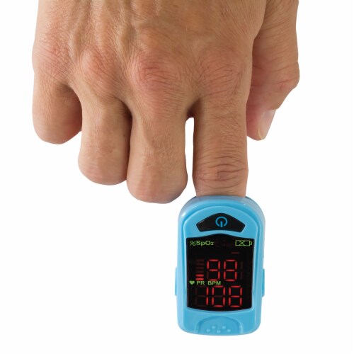 Carex Fingertip Pulse Oximeter 1 Each FGR41800 0000 Perspective: bottom