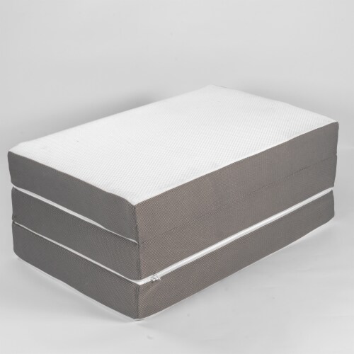 Continental Sleep 4 Tri Folding Portable Gel Memory Foam Floor Mattress Queen White Queen Fred Meyer
