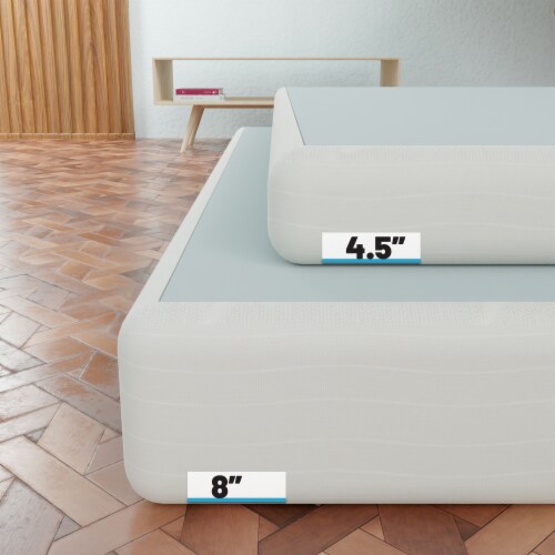 Continental Sleep 8 Box Spring Foundation Easy Simple Assembly Full XL White Full XL Baker s