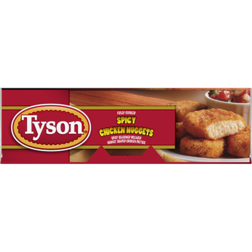 Tyson All Natural Spicy Chicken Nuggets Perspective: bottom