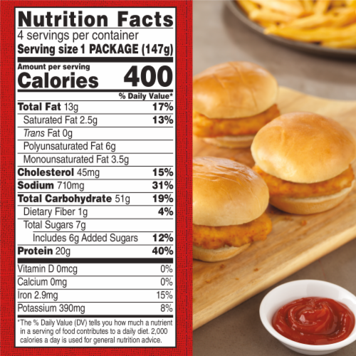 Tyson Original Chicken Breast Sliders (Frozen) Perspective: bottom