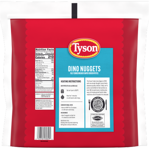 Tyson® Fully Cooked Fun Dinosaur Shaped Chicken Patties Perspective: bottom