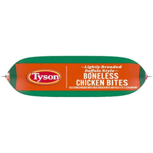 Tyson® Lightly Breaded Buffalo Style Frozen Boneless Chicken Bites Perspective: bottom
