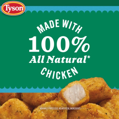 Tyson Frozen Lightly Breaded Garlic Parmesan Boneless Chicken Bites Perspective: bottom