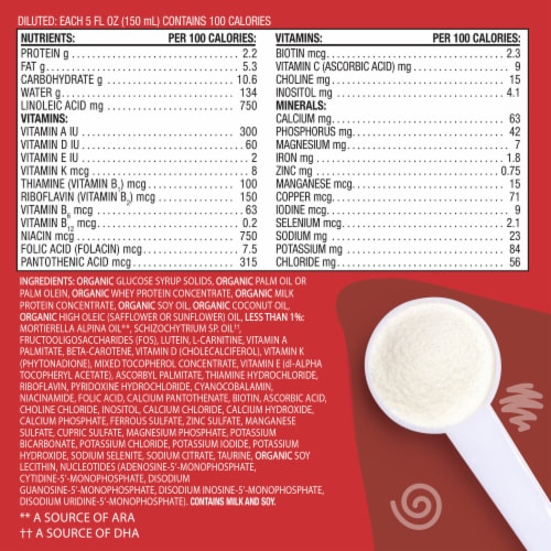Earth's Best Organic Dairy Infant Formula, 0-12 Months, Milk-Based, with Iron, DHA Omega 6 & ARA Perspective: bottom