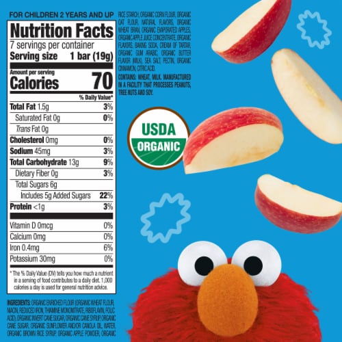 Earth's Best Organic Sunny Days Snack Bars, 2+ Years Up, Apple & Other Natural Flavors Perspective: bottom