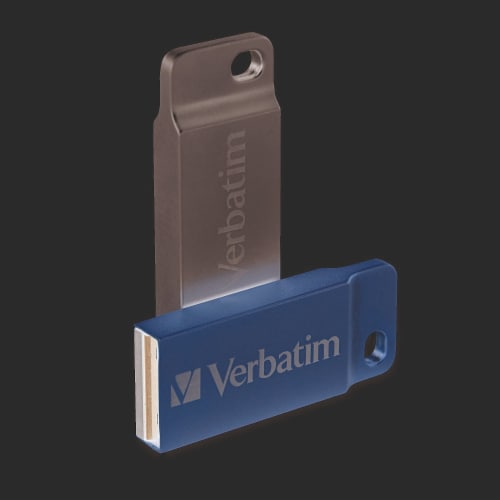 Verbatim 64GB Metal Executive USB Flash Drive - Silver - 64 GBUSB - Silver Perspective: bottom