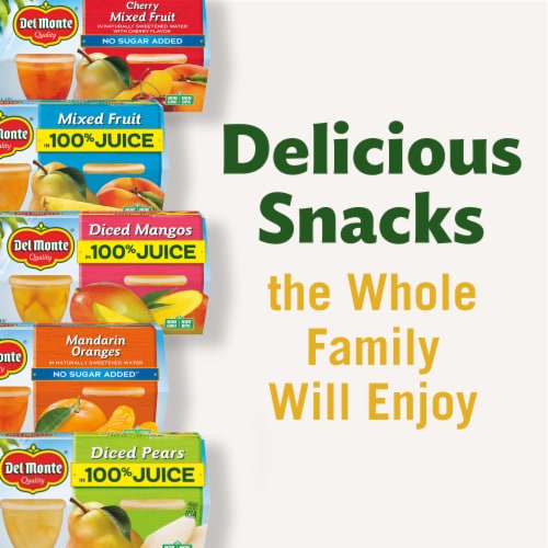 Del Monte® Mandarin Oranges Fruit Cup Snacks No Sugar Added 12 Pack Perspective: bottom