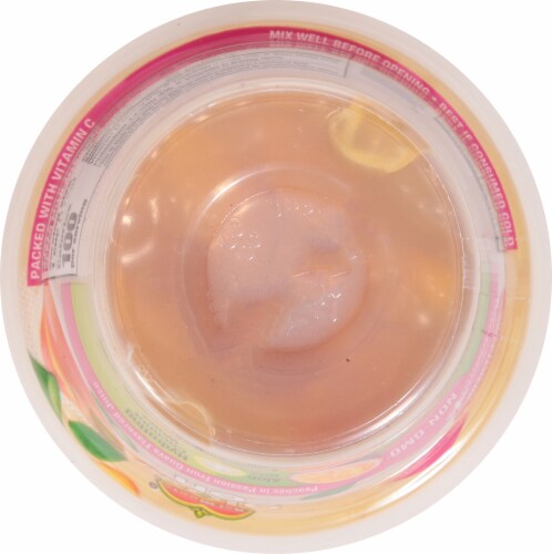 Del Monte® Glow On Stay Well Peaches in Passion Fruit Guava Flavored Juice Fruit Cup Perspective: bottom