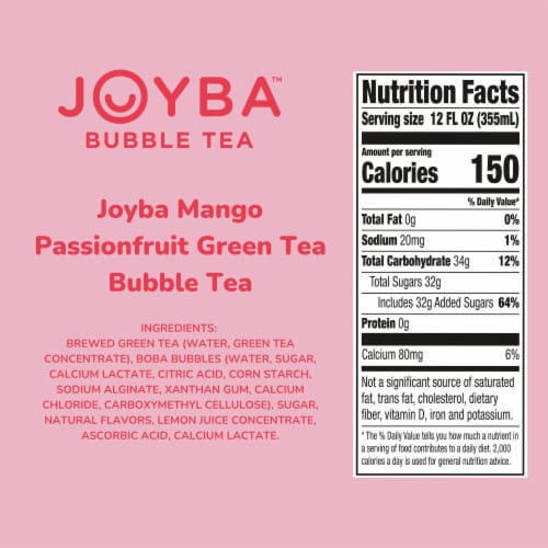 Joyba Mango Passionfruit Green Tea Bubble Tea Perspective: bottom