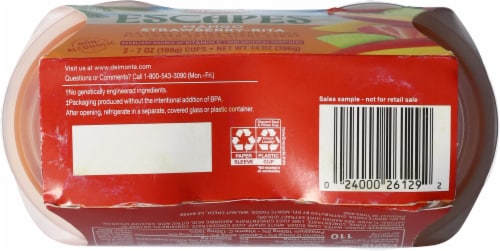 Del Monte® Escapes Mango Strawberry-Rita Fruit Cups Perspective: bottom