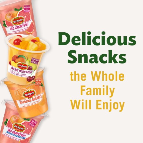 Del Monte® Red Grapefruit Fruit Cup Snacks Perspective: bottom