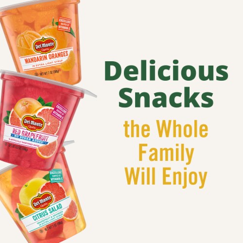 Del Monte No Sugar Added Red Grapefruit Fruit Cup Perspective: bottom