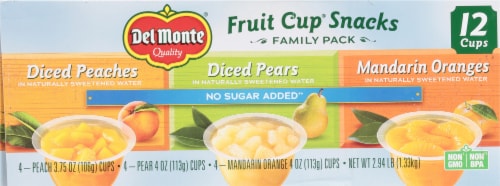 Del Monte® Fruit Cup Snacks No Sugar Added Perspective: bottom