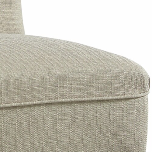 Ashley Degas Tufted Slipper Chair in Oatmeal Perspective: bottom