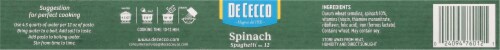 De Cecco Spaghetti with Spinach Pasta Perspective: bottom