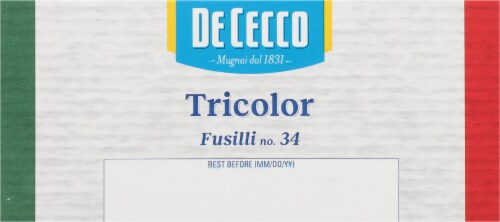 DE CECCO FUSILLI (Tricolor Pasta) ENRICHED MACARONI Perspective: bottom