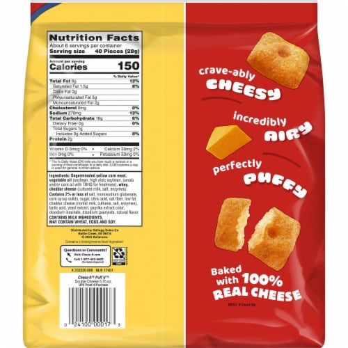 Cheez-It® Puff'd™ Double Cheese Cheese Crackers Perspective: bottom