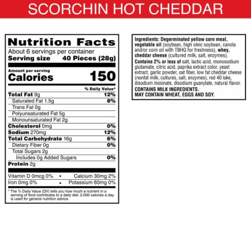 Cheez-It Puff'd Scorchin' Hot Cheddar Cheesy Baked Snacks Perspective: bottom