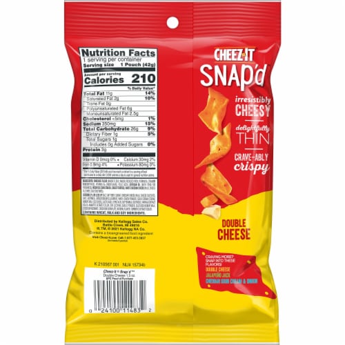 Cheez-It® Snap'd Double Cheese Cracker Chips Perspective: bottom