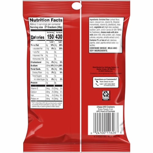 Cheez-It® Extra Toasty Cheese Snack Crackers Grab and Go Perspective: bottom