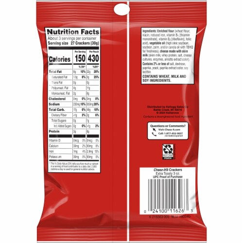 Cheez-It® Extra Toasty Cheese Snack Crackers Grab and Go Perspective: bottom