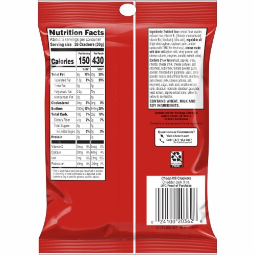Cheez-It® Cheddar Jack Cheese Snack Crackers Grab and Go Perspective: bottom