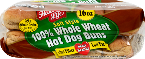 Healthy Life 100% Whole Wheat Hot Dog Buns Perspective: bottom