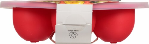 IP SILICONE EGG BITES W LID RED Perspective: bottom