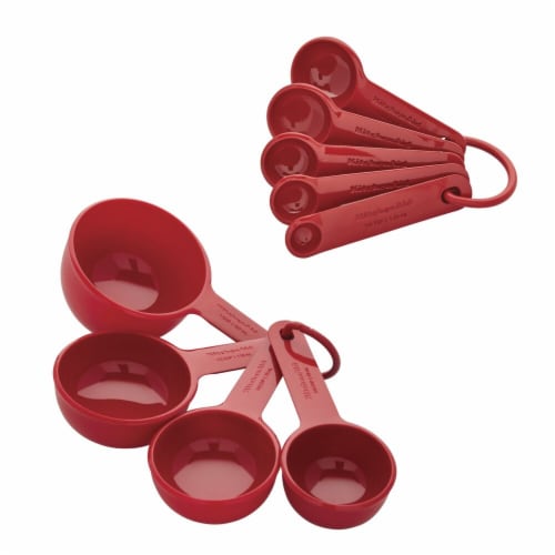 KtichenAid® Red Measuring Cups/Spoon Set Perspective: bottom