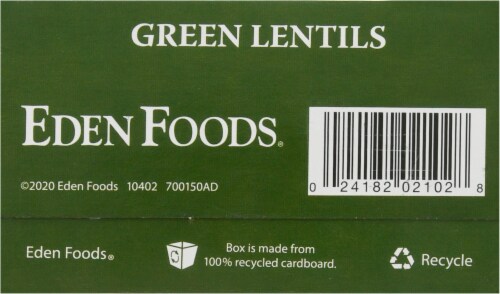 Eden Organic Green Lentils Perspective: bottom