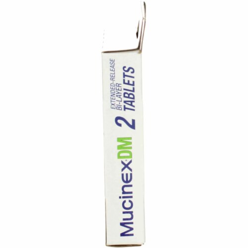 Mucinex DM Expectorant & Cough Suppressant Tablets, 12-Hour, 2 Ct Perspective: bottom