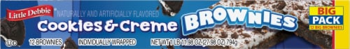 Little Debbie® Cookies & Creme Brownie Snack Cake Perspective: bottom