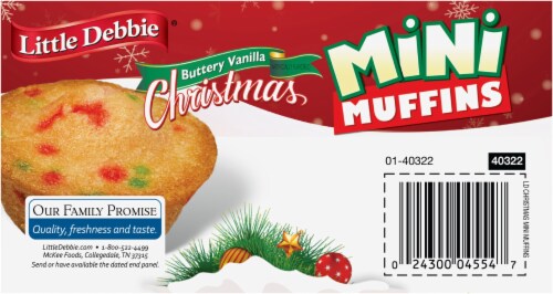 Little Debbie® Buttery Vanilla Christmas Mini Muffins Perspective: bottom