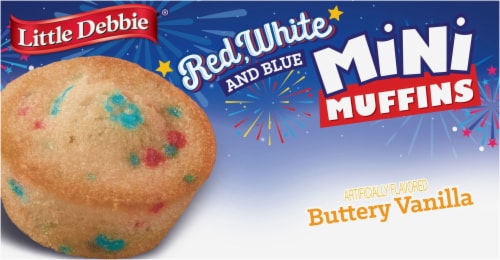 Little Debbie® Red, White, and Blue Buttery Vanilla Mini Muffins Perspective: bottom